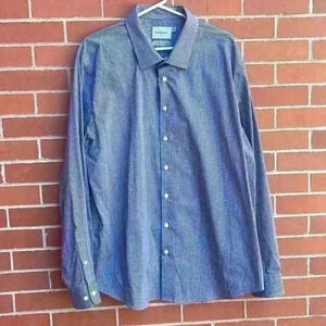 Goodfellow and Co. men’s dress shirt extra large black and white check pattern